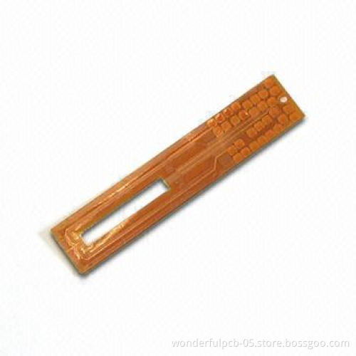 Two-layered Flexible PCB with PI Stiffener and Gold Connectors